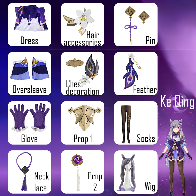 Genshin Impact Keqing Cosplay  – Anime Cosplay Jumpsuit recenzja i cena